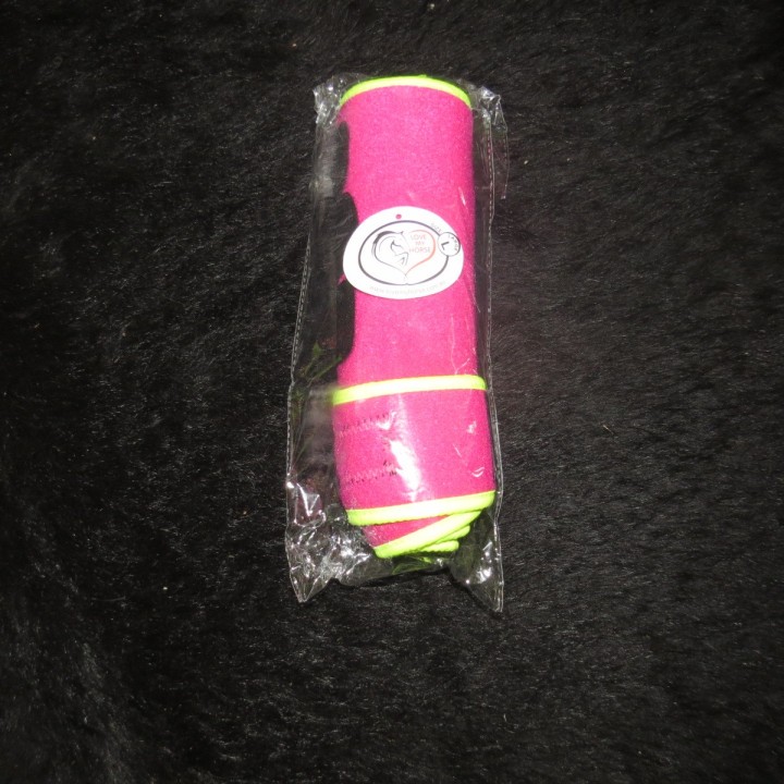 Pink and lime horse leg boots