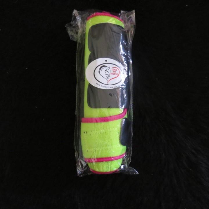 Lime and pink horse boots