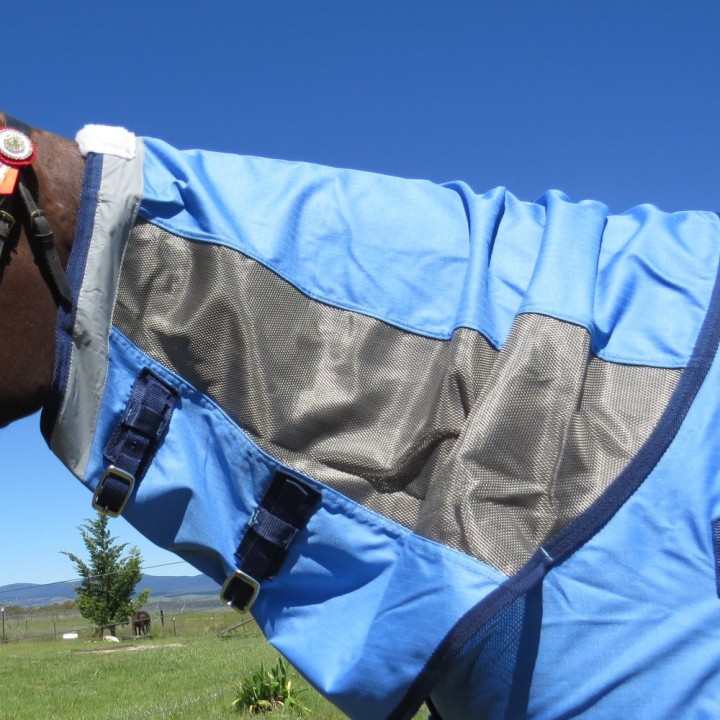 Rainsheet Mesh Hybrid Horse Rugs Blue | LOVE MY HORSE AU
